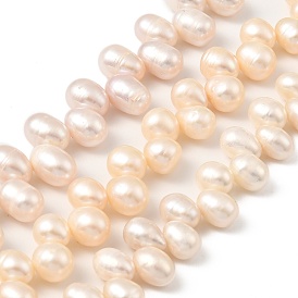 Нити из натурального культивированного пресноводного жемчуга, рис, Топ пробуренной