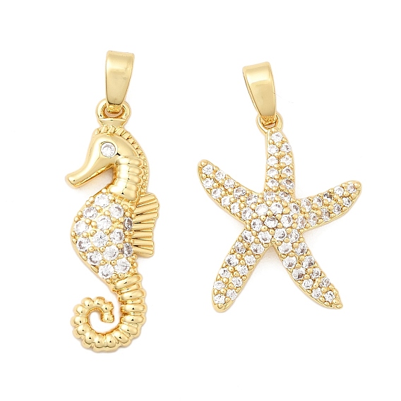 Латунные микропаве прозрачные подвески с фианитом, реальный 18 k позолоченный