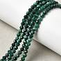 Природного малахита бисер нитей, граненые, круглые