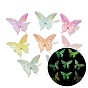Светящиеся и УФ-покрытые непрозрачные акриловые бусины, радужный, бабочка