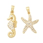 Латунные микропаве прозрачные подвески с фианитом, реальный 18 k позолоченный