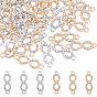 50pcs 2 couleurs alliage cristal strass liens/connecteurs, infini