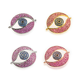 Micro-inlaid hollow evil eye CZ jewelry connector Turkish eyes DIY bead jewelry accessories