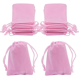 Бархатные украшения подарочные пакеты на шнурке, прямоугольные