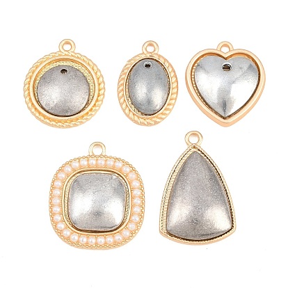 Сеттинги для кулона(кабошонов), сплав, с крышками, платиной и золотом