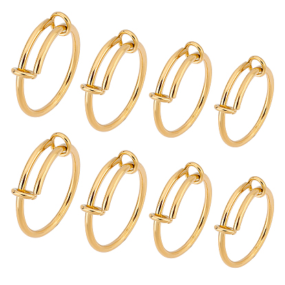 304 Stainless Steel Wire Wrap Expandable Adjustable Ring for Women