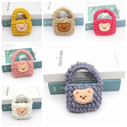 DIY Headset Bag Display Doll Decoration Crochet Kit, Including Wool Thread, Crochet Hook Needle, Patches