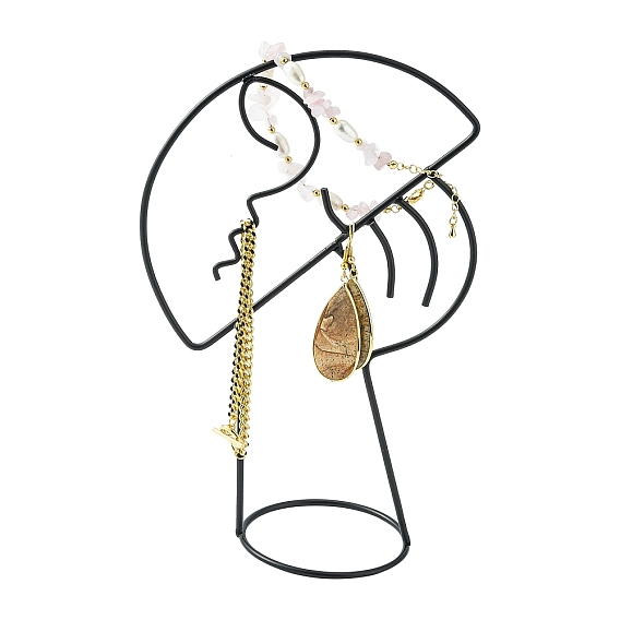 Iron Jewelry Storage Ring Holder Displays, for Earrings Necklace Bracelet Organizer, Mushroom Shapes