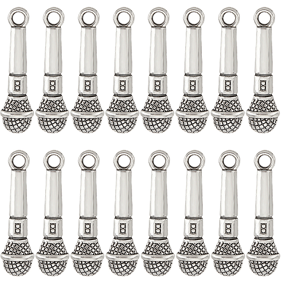 60 шт. Подвески из сплава в тибетском стиле, микрофон, без кадмия и без свинца