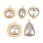 Сеттинги для кулона(кабошонов), сплав, с крышками, платиной и золотом