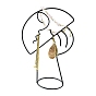 Iron Jewelry Storage Ring Holder Displays, for Earrings Necklace Bracelet Organizer, Mushroom Shapes