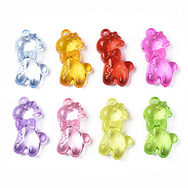 Transparent Acrylic Pendants, Horse