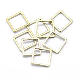 Brass Linking Rings, Square, Lead Free & Cadmium Free & Nickel Free