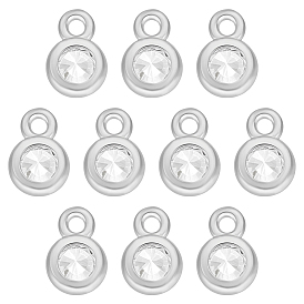 10 шт. 925 плоские круглые подвески из стерлингового серебра с прозрачными кубическими цирконами, с замшевой тканью из поликарбоната квадратной серебряной полировальной салфеткой