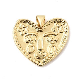 Латунные подвески, сердце прелести, долговечный, стойки покрытие, без свинца и без кадмия