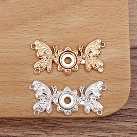 Alloy Snap Lock Clasps, Butterfly
