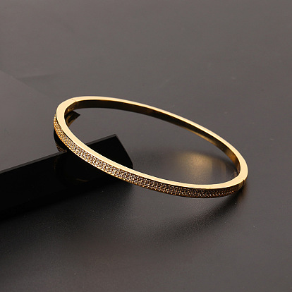 Minimalist Open Bangle Bracelet for Women - European and American Style Luxury Design