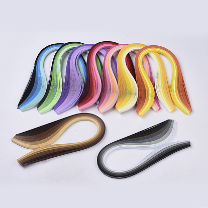 DIY Paper Quilling Strips Sets: Random Color Paper Quilling Strips, Quilling Tool