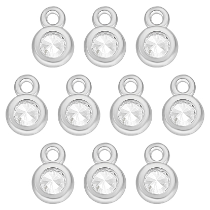 10 шт. 925 плоские круглые подвески из стерлингового серебра с прозрачными кубическими цирконами, с замшевой тканью из поликарбоната квадратной серебряной полировальной салфеткой