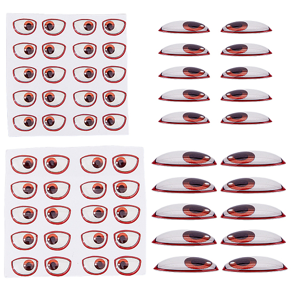 2 сумки 2 стили самоклеящиеся наклейки из смолы, глаза
