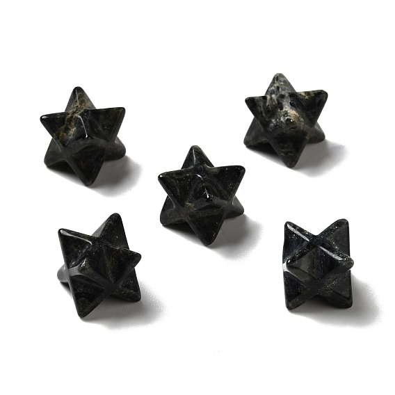 Natural Kambaba Jasper Beads, No Hole/Undrilled, Merkaba Star