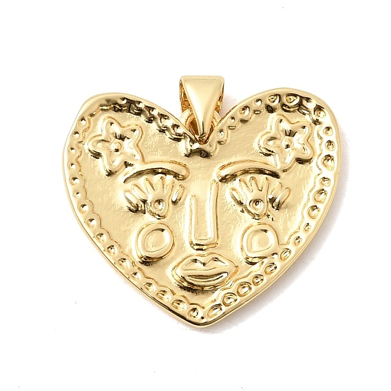 Латунные подвески, сердце прелести, долговечный, стойки покрытие, без свинца и без кадмия