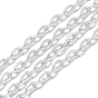 Aluminum Cable Chains, Unwelded, Flat Oval, with Spool