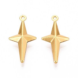 304 подвески из нержавеющей стали, звезды прелести, ионное покрытие (ip)