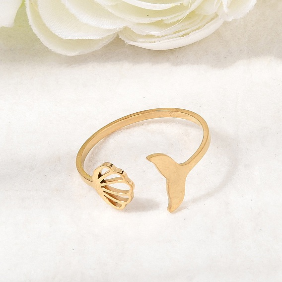 304 открытые кольца манжеты из нержавеющей стали, формы раковины, без свинца, без кадмии и без никеля