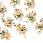 Pendentifs en laiton et zircon cubique Shegrace, charmes de cocotier, sans cadmium et sans plomb et sans nickel