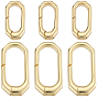6шт 2 стили латунные пружинные затворные кольца, долговечный, без кадмия и без свинца, стойки покрытие, овальные