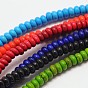 Dyed Synthetical Turquoise Rondelle Bead Strand
