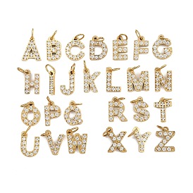 26 шт. 304 подвески из нержавеющей стали с микропаве из прозрачных кубических цирконий, Письмо ~ Z, с целью перехода в кольце