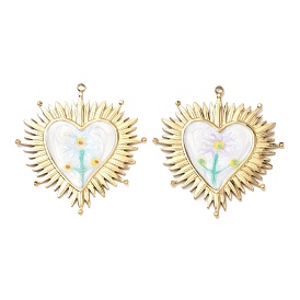 304 нержавеющей стальной эмали подвески, сердце прелести, ионное покрытие (ip), золотые