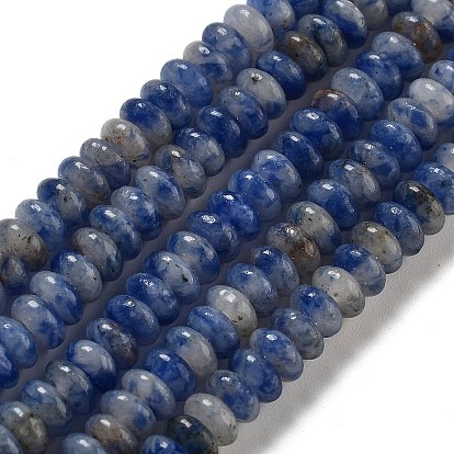 Натуральное синее пятно нитки из бисера яшмы, рондель