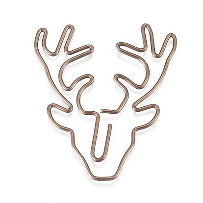 Antler Shape Iron Paperclips, Cute Paper Clips, Funny Bookmark Marking Clips