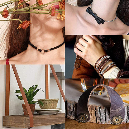 Gorgecraft Flat Leather Jewelry Cord, Jewelry DIY Making Material