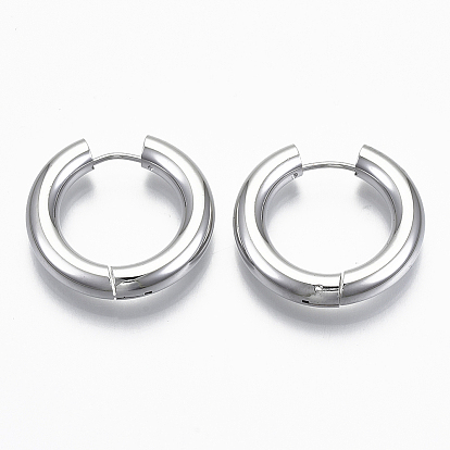 Серьги-кольца из нержавеющей стали, кольцо, без никеля 