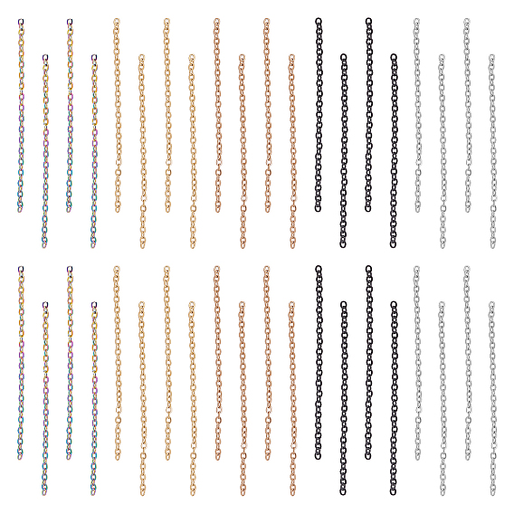 100 шт. 5 цвета 304 удлинитель цепи из нержавеющей стали, несварные, концевые цепи