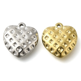 Ion Plating(IP) 304 Stainless Steel Pendants, Heart Charm