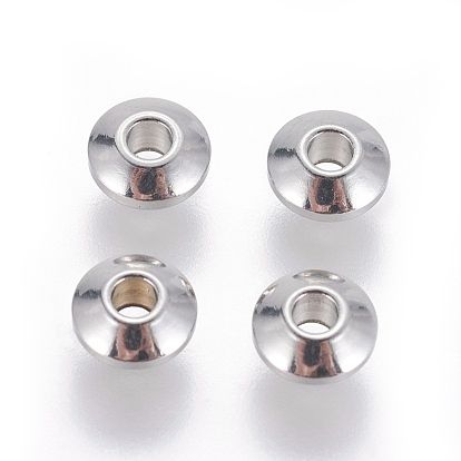 202 Stainless Steel Spacer Beads, Rondelle