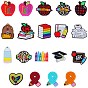 19Pcs 19 Styles Learning Theme Food Grade Eco-Friendly Silicone Focal Beads