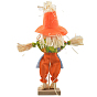 Thanksgiving Theme Cloth Scarecrow Ornament with Base, for Home Desk Display Decorations