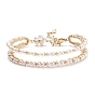 Shell Pearl Beaded Open Cuff Bangle with Flower, Brass Wire Wrap Bangle with Safety Chains for Women