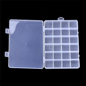 Wholesale BENECREAT 3 Pack 33x16x3cm 24 Grids Plastic Storage Container  Jewellery Box with Adjustable Dividers Large Clear Plastic Bead Storage  Box(Compartment: 4x3.8x3cm) 