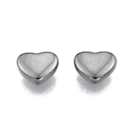 201 Stainless Steel Beads, No Hole, Heart