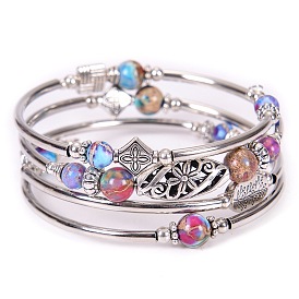 Bohemian Multi-Layered Natural & Synthetic Gemstone Wrap Bracelet Women's Jewelry