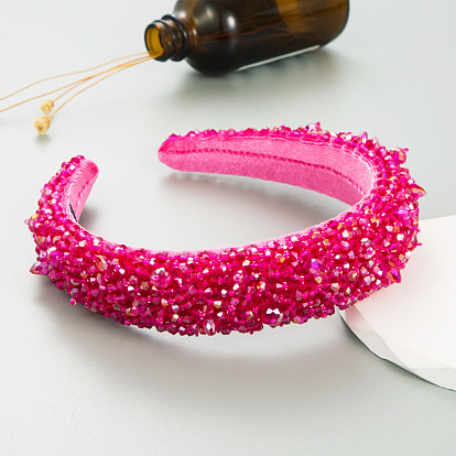 Colorful Crystal Beaded Headband for Women, Fashionable and Stylish Hair Accessories