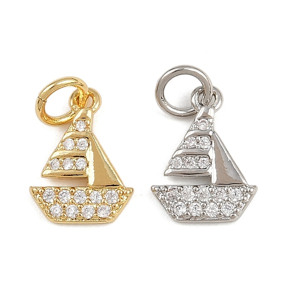 Латунные микро проложить кубического циркония подвески, подвески для лодок, с целью перехода в кольце, стойки покрытие, долговечный, без свинца и без кадмия