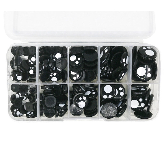 Пластиковые глазки для игрушечных аксессуаров, плоские блестящие кукольные глаза